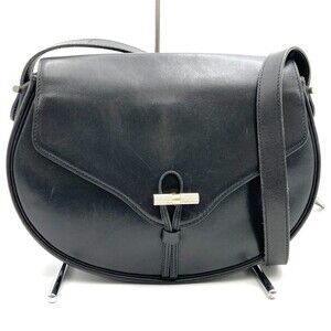 CHRISTIAN DIOR Black Leather Shoulder Bag